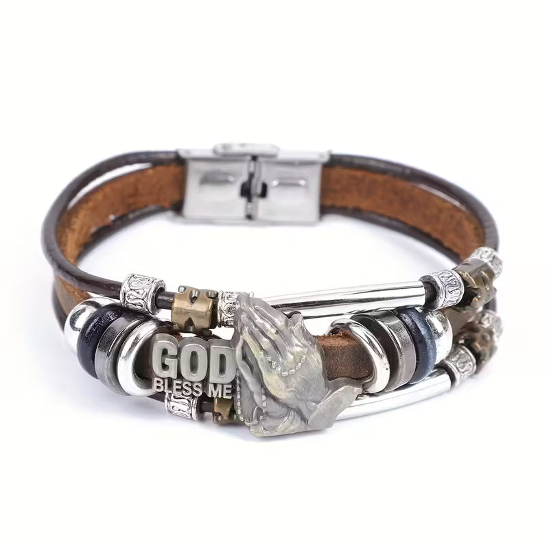Multi-Layer Vintage-Inspired Prayer Bracelet – God’s Hand Edition