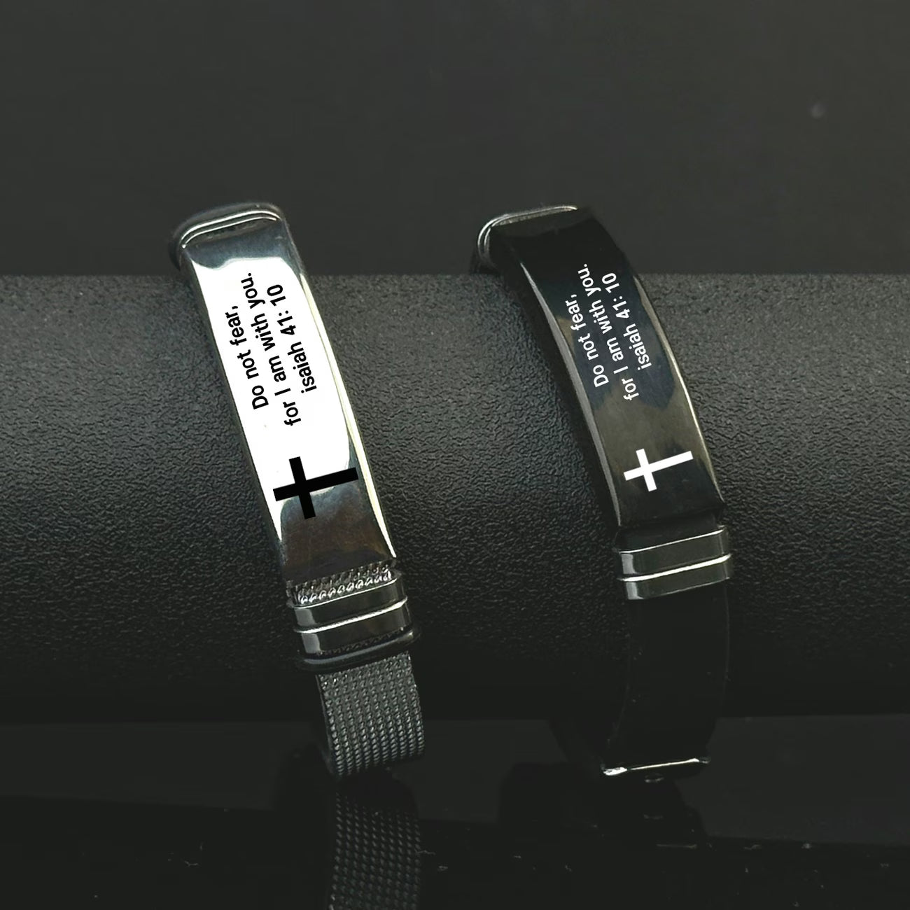 2-Piece Christian Bible Verse Wristband Set – Adjustable Scripture Bracelets for Men & Women ✝️| Faith-Inspired Gift for Men & Women