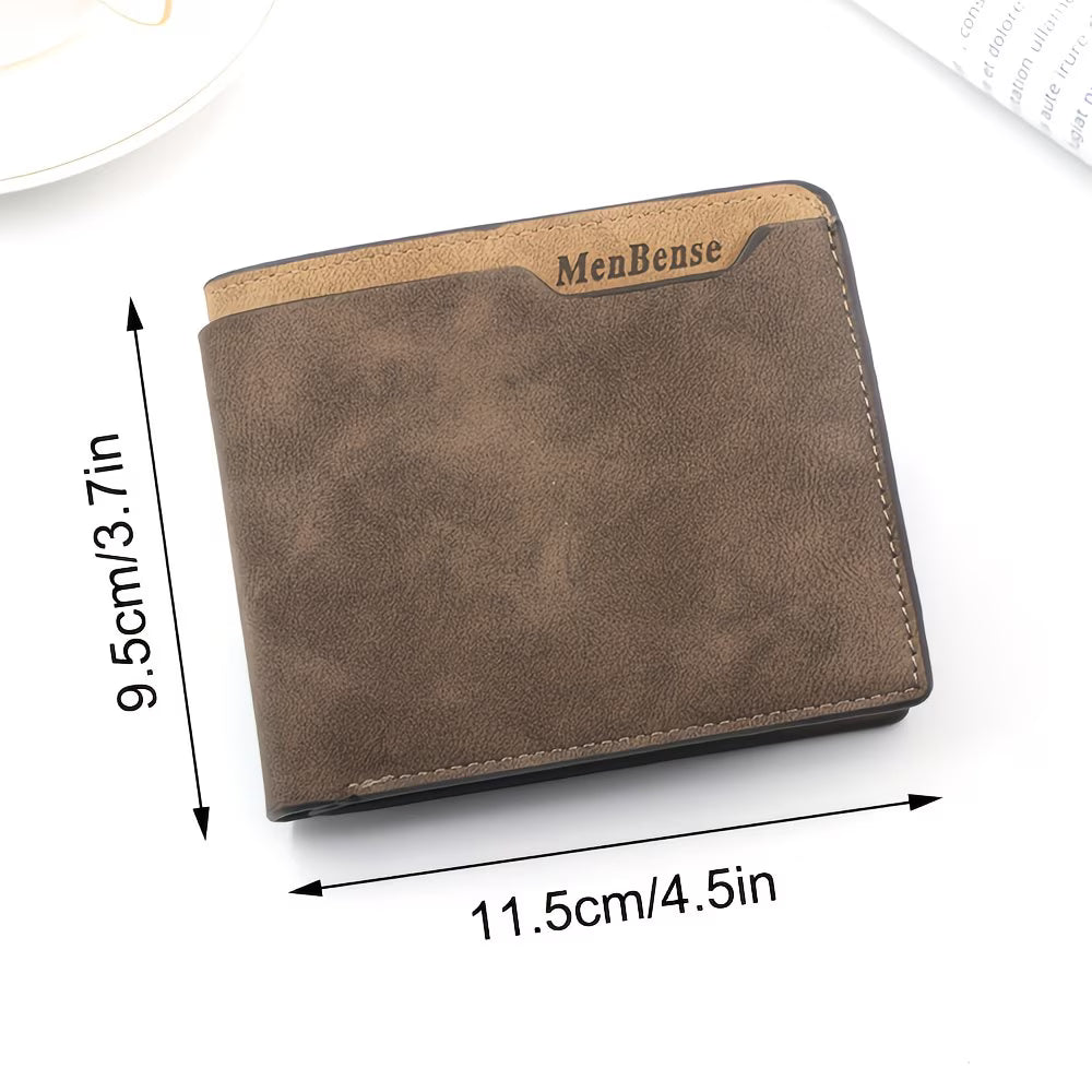 💼 Men’s Slim PU Leather Wallet – Minimalist Everyday Carry Elegant • Practical • Built for Daily Use
