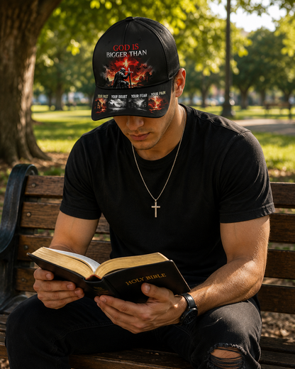 God Is Bigger Than – Premium Christian Cap