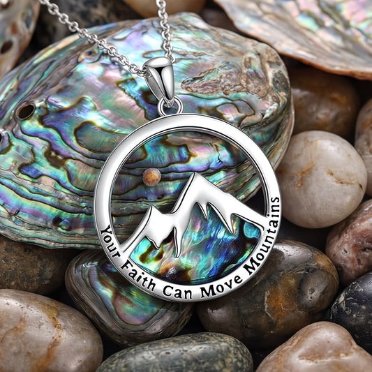 ✝️ “Move Mountains” Christian Necklace Pendant Faith-Inspired Jewellery — By TETELESTAI