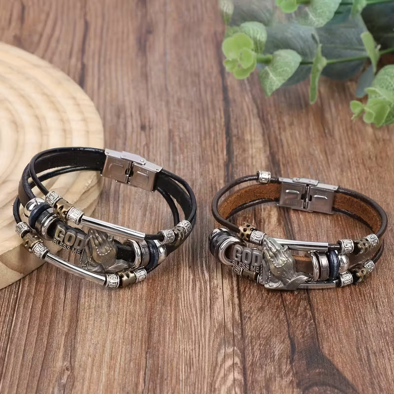 Multi-Layer Vintage-Inspired Prayer Bracelet – God’s Hand Edition