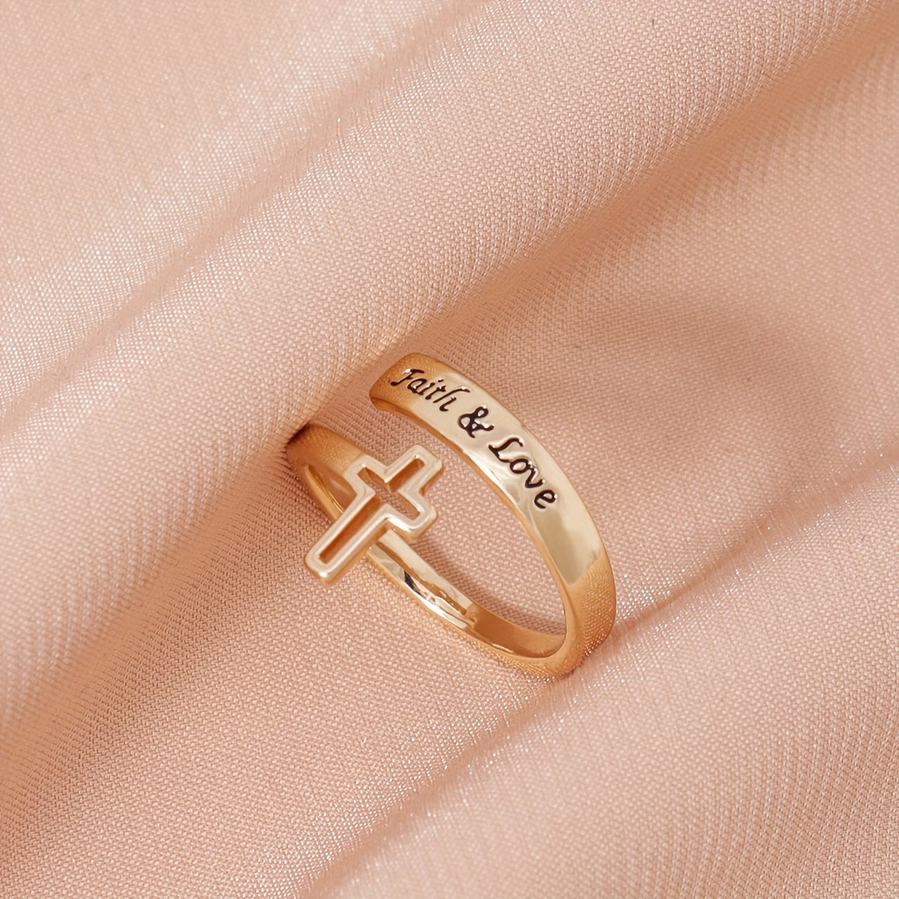 Faith & Love Vintage Cross Ring for Women