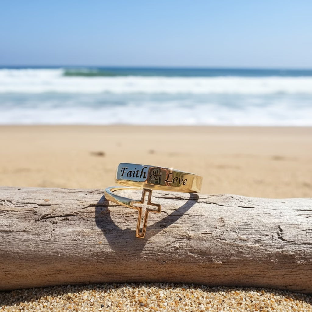 Faith & Love Vintage Cross Ring for Women