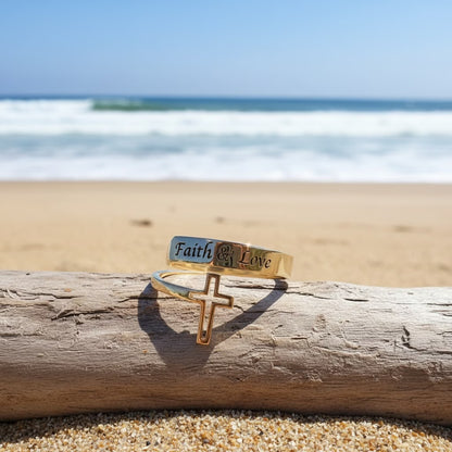 Faith & Love Vintage Cross Ring for Women