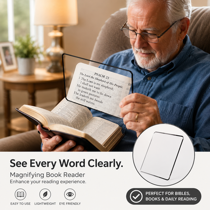 1pc Book Page Magnification 180X120mm, Ultra Thin Convenient PVC Magnifier