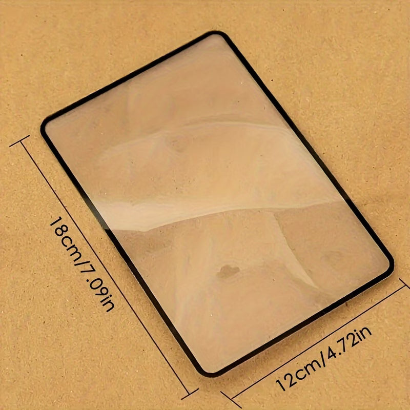 1pc Book Page Magnification 180X120mm, Ultra Thin Convenient PVC Magnifier