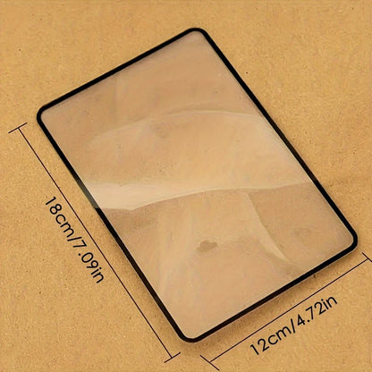 1pc Book Page Magnification 180X120mm, Ultra Thin Convenient PVC Magnifier