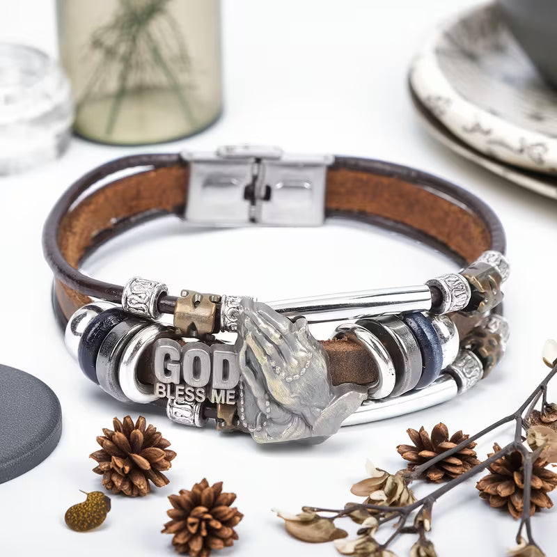 Multi-Layer Vintage-Inspired Prayer Bracelet – God’s Hand Edition