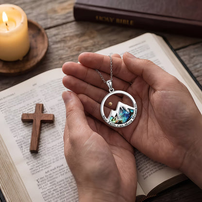 ✝️ “Move Mountains” Christian Necklace Pendant Faith-Inspired Jewellery — By TETELESTAI