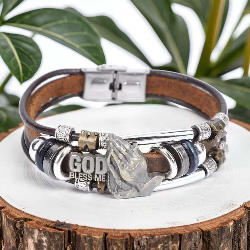 Multi-Layer Vintage-Inspired Prayer Bracelet – God’s Hand Edition
