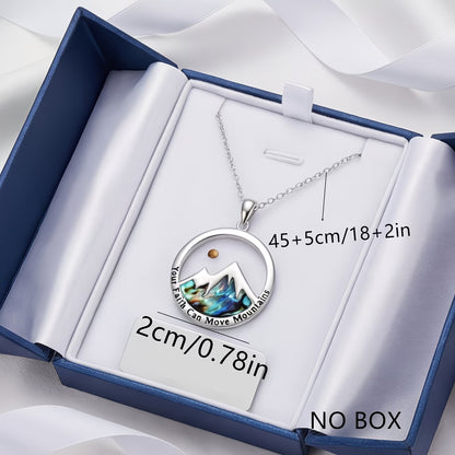 ✝️ “Move Mountains” Christian Necklace Pendant Faith-Inspired Jewellery — By TETELESTAI