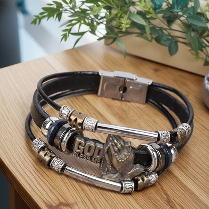 Multi-Layer Vintage-Inspired Prayer Bracelet – God’s Hand Edition