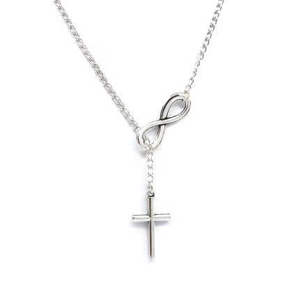 ✝️ Simple figure 8 Cross Short Necklace Faith • Infinity • Purpose — By TETELESTAI